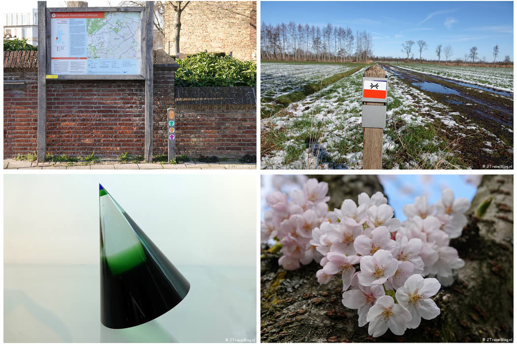 Maart 2023: een wandeling rond Buitenplaatsen in Heemskerk, etappe 21+22 van het Westerborkpad, Museum JAN in Amstelveen en het Kersenbloesempark in Amstelveen
