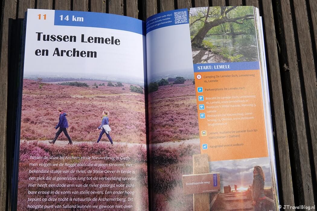 Voorbeeld van een wandeling in de wandelgids 'Wandelen langs de Regge' van Uitgeverij Gegarandeerd Onregelmatig
