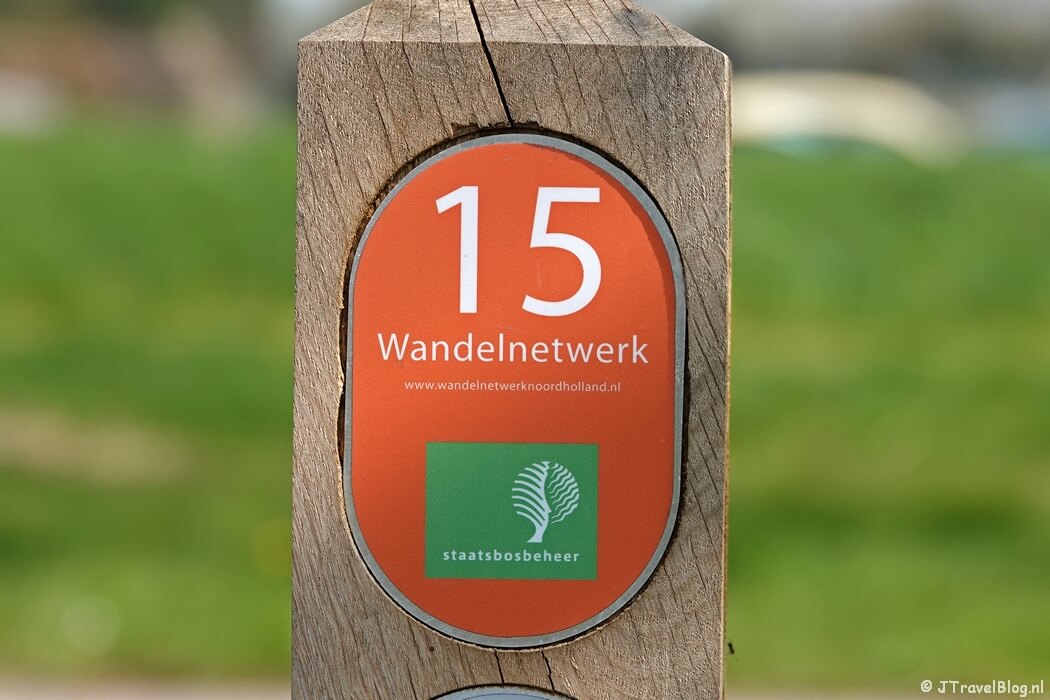 Knooppunt 15 tijdens mijn wandeling van de Olmenhorstroute van Wandelnetwerk Noord-Holland
