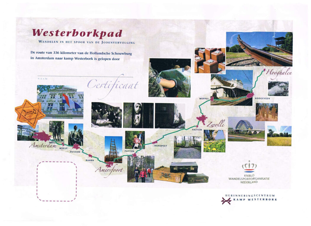 Cerfificaat van van het Westerborkpad