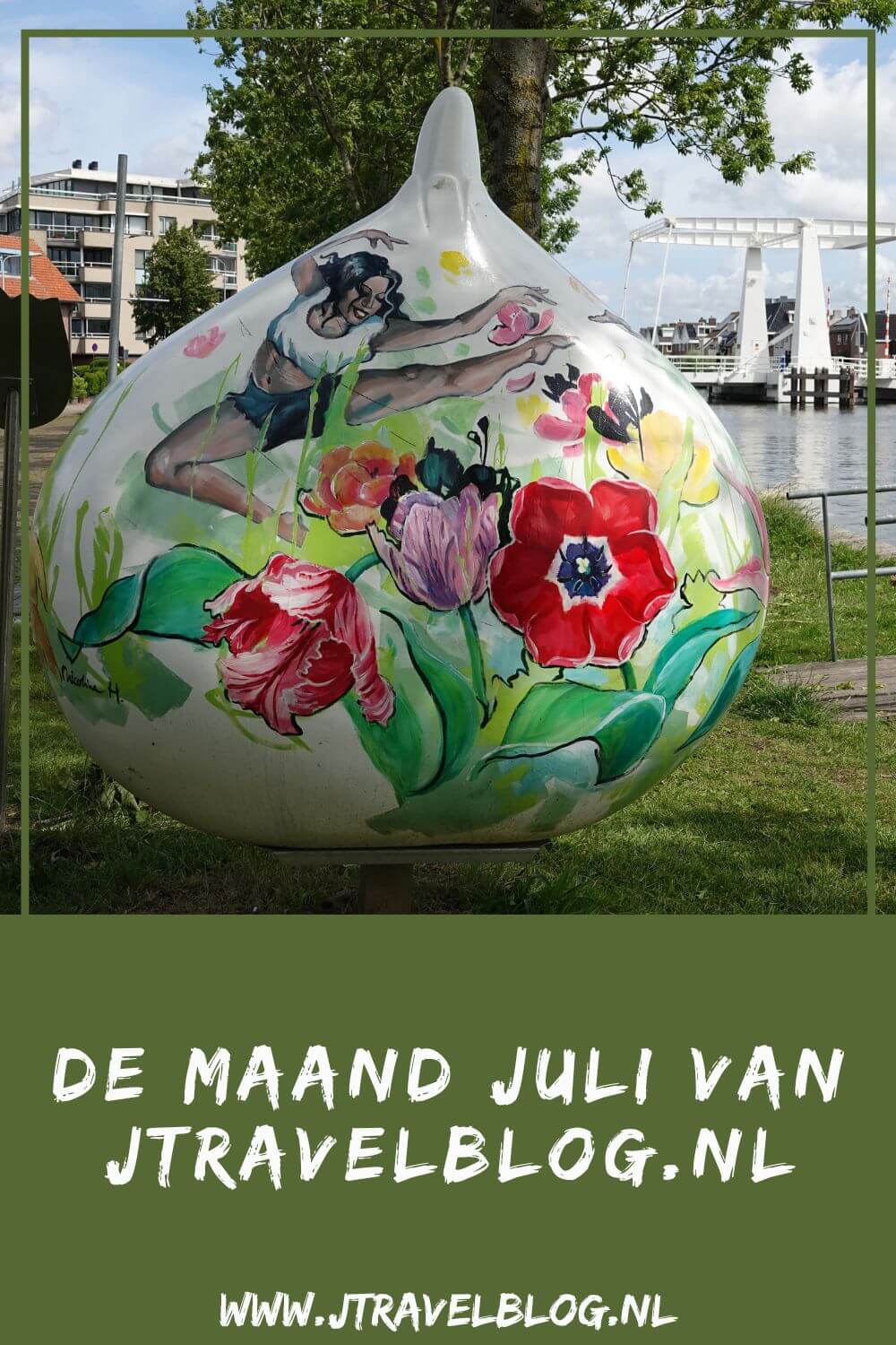 In juli 2023 maakte ik een fietstocht langs 26 reuzenbollen in Hillegom en Lisse in de Bollenstreek, ik liep etappe 27+28 van het Westerborkpad van Wijster naar Hooghalen en tijdens mijn verblijf in Groningen bezocht ik het Visserijmuseum Zoutkamp in Zoutkamp. Meer hier over lees je in dit maandoverzicht. #maandoverzicht #juli2023 #reuzenbollen #bollenstreek #westerborkpad #visserijmuseumzoutkamp #wandelen #jtravel #jtravelblog