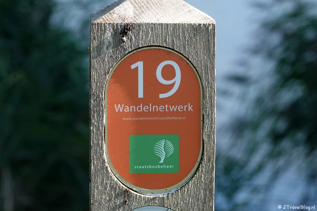 Knooppunt 19 tijdens mijn wandeling van de Pioniersroute van Wandelnetwerk Noord-Holland