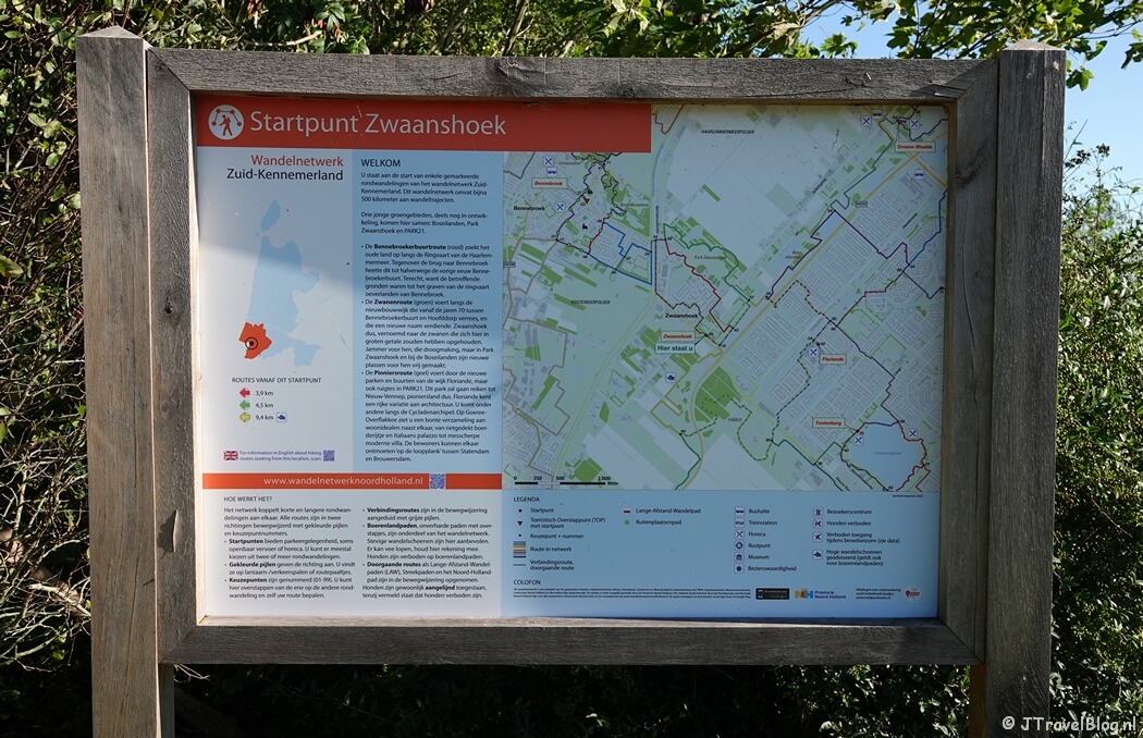 Startpunt Zwaanshoek tijdens mijn wandeling van de Pioniersroute van Wandelnetwerk Noord-Holland