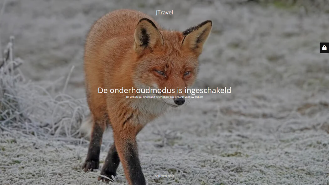 Onderhoudsmodus van JTravel.nl