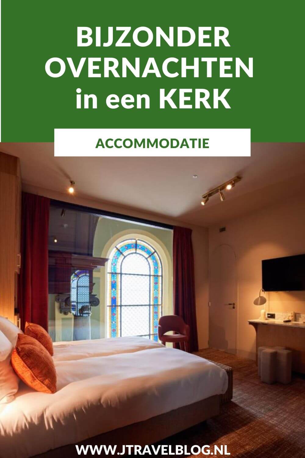 De vraag naar bijzondere overnachtingen in een kerk stijgt enorm. Ook eens overnachten in een kerk, ik heb een aantal kerken op een rijtje gezet waar je kunt overnachten. #overnachtenineenkerk #kerk #accommodatie #jtravelblog #jtravel