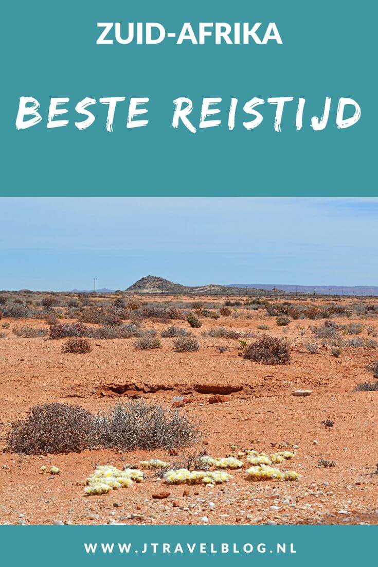 Je leest hier alles over de beste reistijd voor Zuid-Afrika (mei tot en met oktober), het klimaat, het weer per maand en het klimaat voor een aantal toeristische plaatsen. #zuidafrika #bestereistijdzuidafrika #bestereistijd #afrika #jtravel #jtravelblog