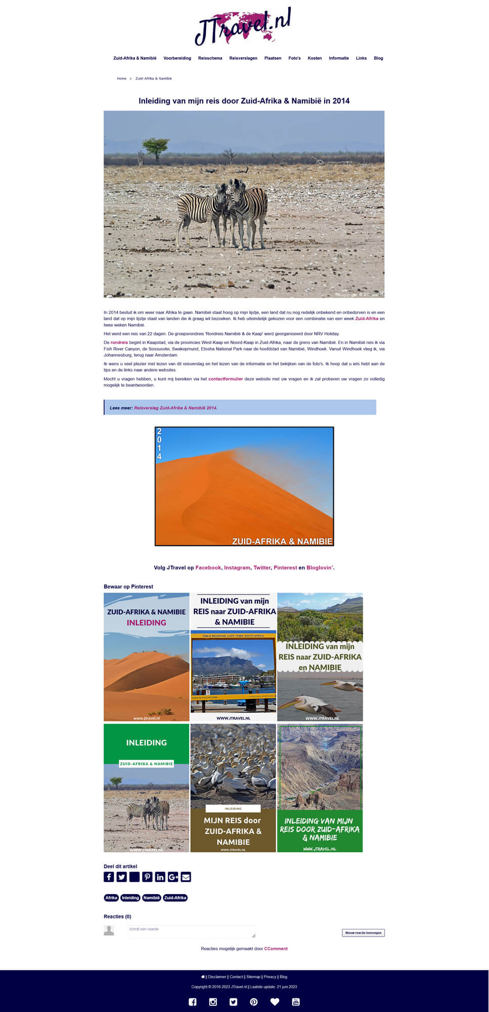 Joomla versie van het artikel Inleiding Zuid-Afrika & Namibië op JTravel.nl