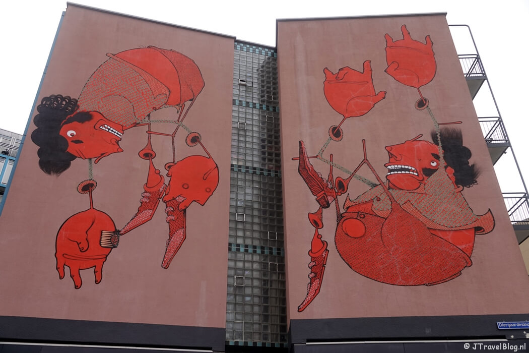 Street art van Onesto tijdens mijn street art wandeling in het Oude Westen in Rotterdam