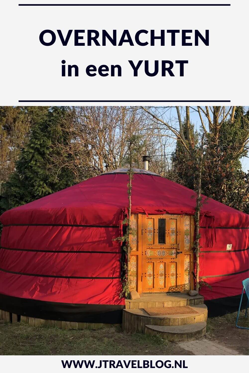 Overnachten in een yurt in Nederland wordt steeds populairder. Een yurt is een van oorsprong traditionele Mongolische tent. De yurts in Nederland staan op campings of privรฉ terreinen. In deze blog heb ik een aantal yurts waar je kunt overnachten op een rijtje gezet. #overnachtenineenyurt #yurt #accommodatie #jtravelblog #jtravel