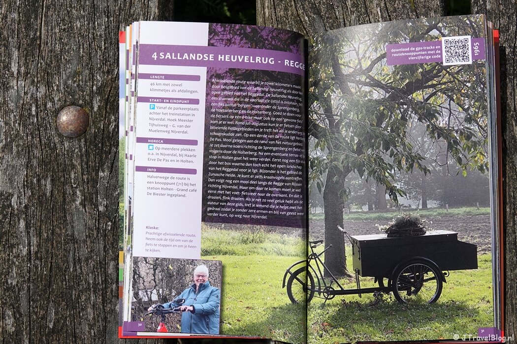 Een voorbeeld van een fietstocht in de fietsgids 'Fietsen in Twente' van Uitgeverij Gegarandeerd Onregelmatig