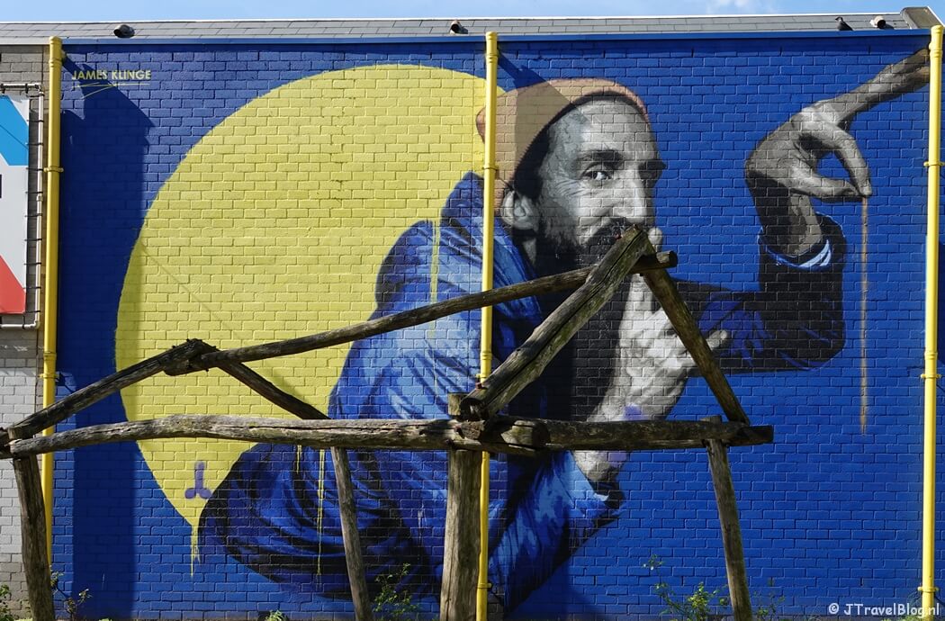 Street art van James Klinge tijdens mijn street art wandeling in Rotterdam-Feijenoord