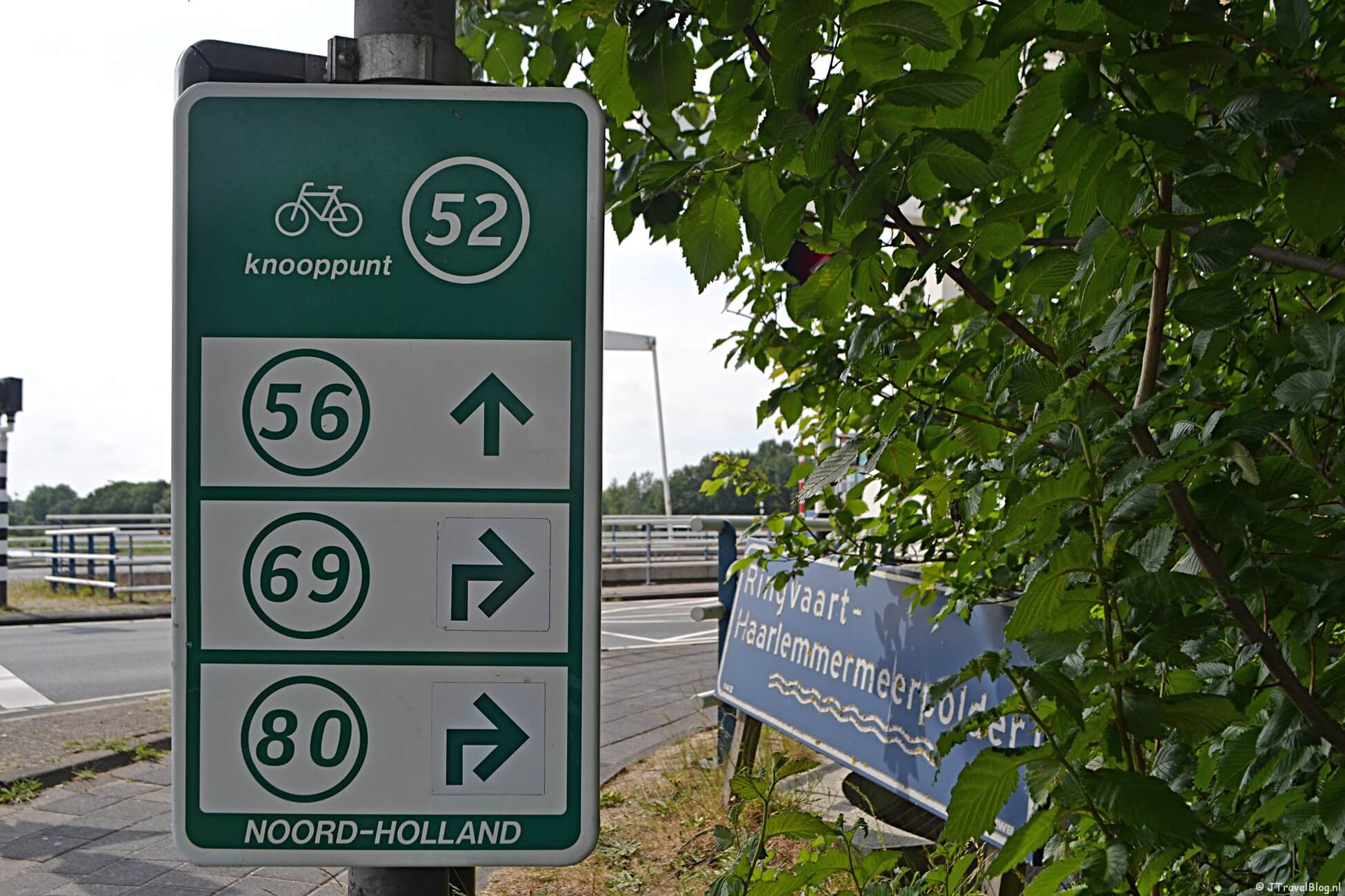 Een fietstocht langs fietsknooppunten rond Hoofddorp