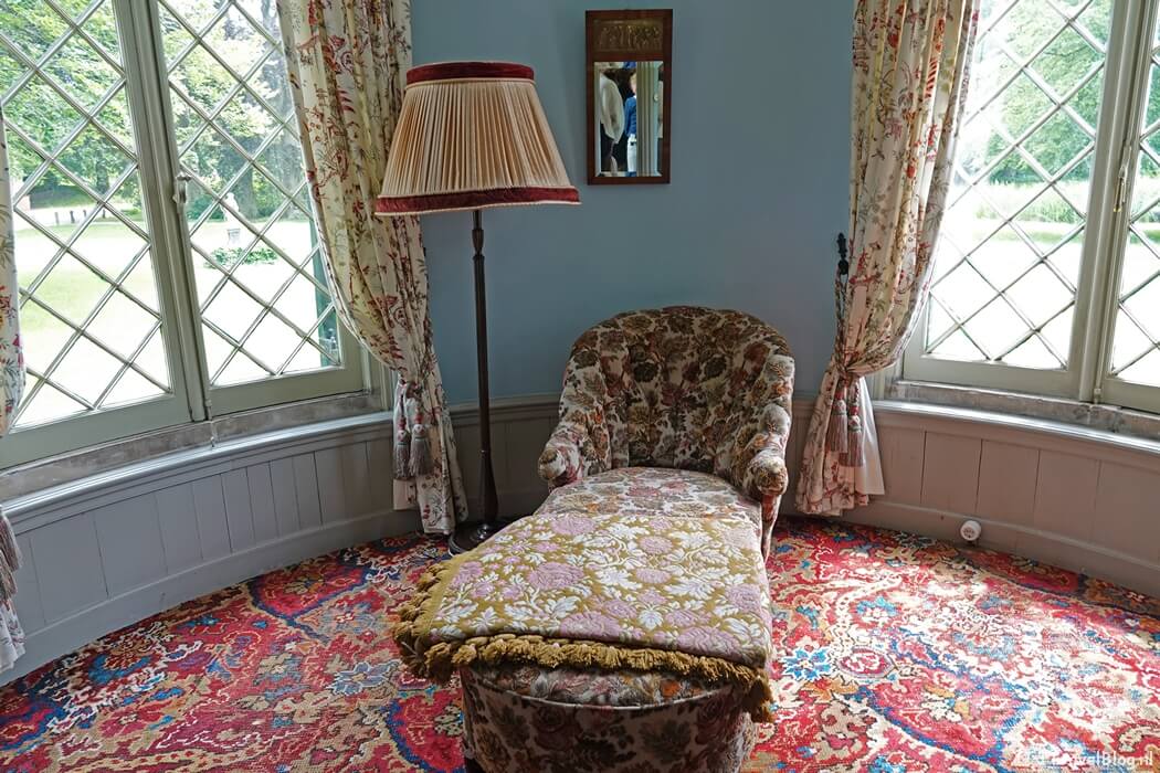 De kamer van de moeder van de graaf in Kasteel Keukenhof in Lisse