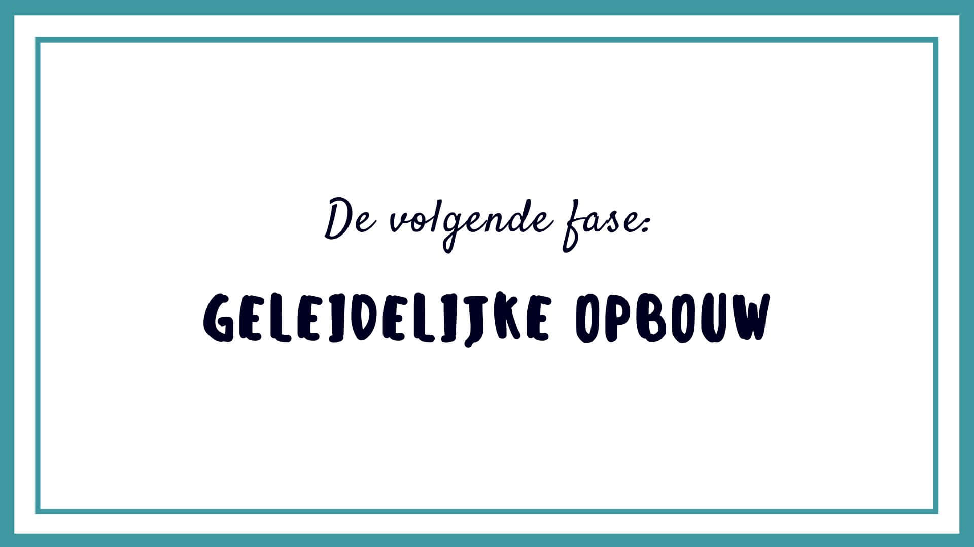 Op naar de volgende fase van de cognitieve gedragstherapie