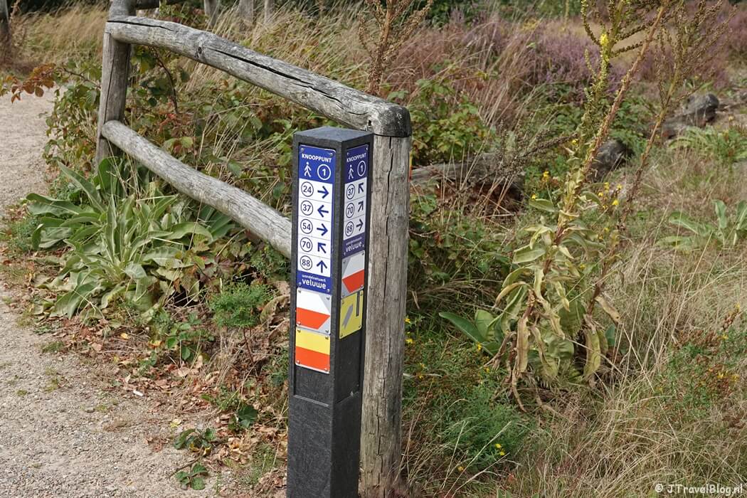 Markering van de wandelingen tijdens mijn NS-wandeling Veluwezoom