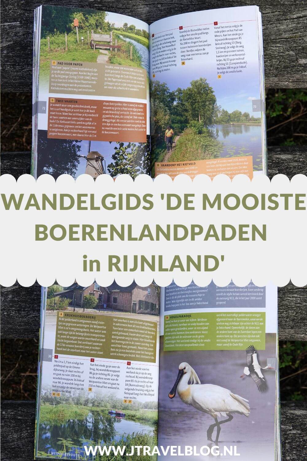 De wandelgids 'De mooiste boerenlandpaden in Rijnland' is een wandelgids van routemaker en auteur Harry Bunk met 13 wandelingen van 4,8 tot 14,2 kilometer in Zuid-Holland langs de Oude Rijn, rond Leiden en Alphen aan den Rijn. Wandel je mee? #rijnland #wandelen #wandelgids #gegarandeerdonregelmatig #jtravel #jtravelblog