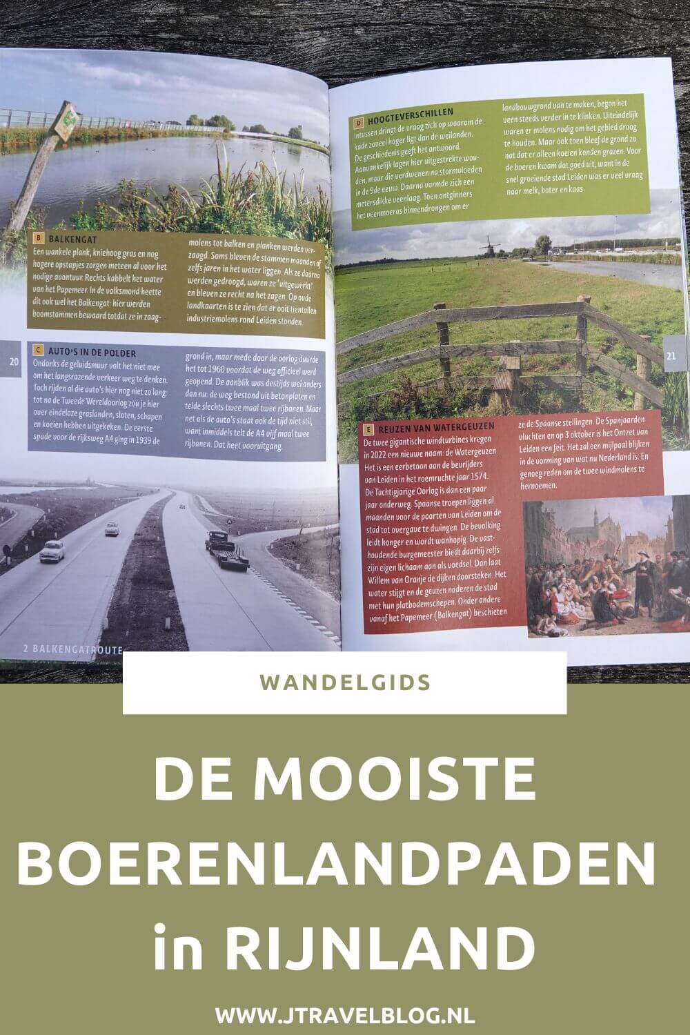De wandelgids 'De mooiste boerenlandpaden in Rijnland' is een wandelgids van routemaker en auteur Harry Bunk met 13 wandelingen van 4,8 tot 14,2 kilometer in Zuid-Holland langs de Oude Rijn, rond Leiden en Alphen aan den Rijn. Wandel je mee? #rijnland #wandelen #wandelgids #gegarandeerdonregelmatig #jtravel #jtravelblog