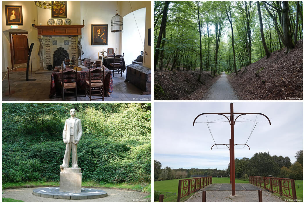 September 2024 : Kasteel Doorwerth, etappe 12 van de oudste wandelroute van Nederland tussen Heelsum en Oosterbeek, Kamp Amersfoort en de Trambaanroute in Bennebroek