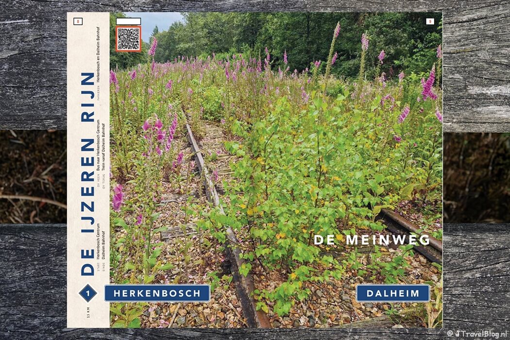 Een voorbeeld van een wandeling in de Wandelgids 'Wandelen langs oude spoorlijnen' van Uitgeverij Gegarandeerd Onregelmatig