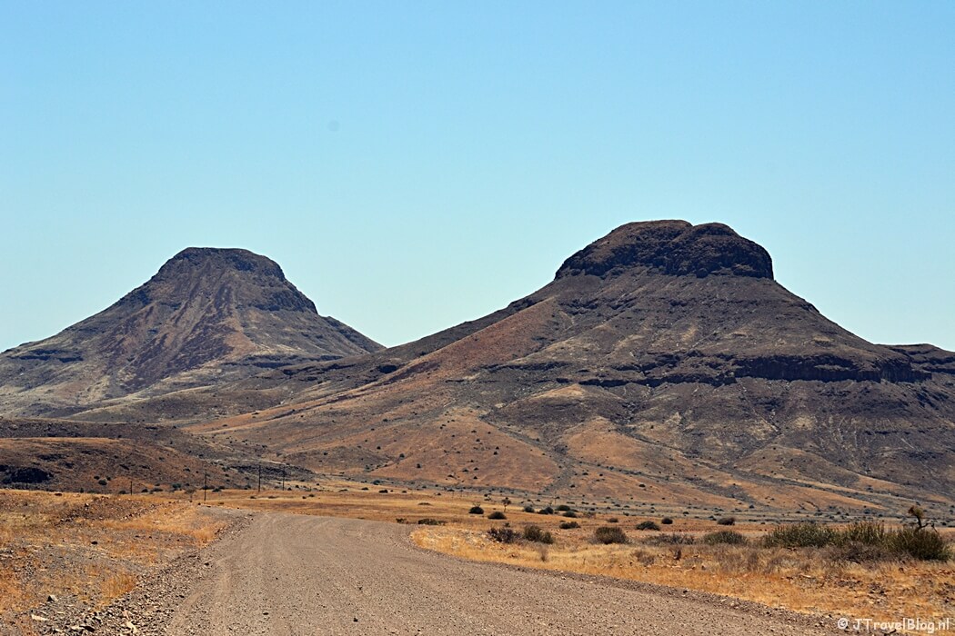 Een weg in Namibië