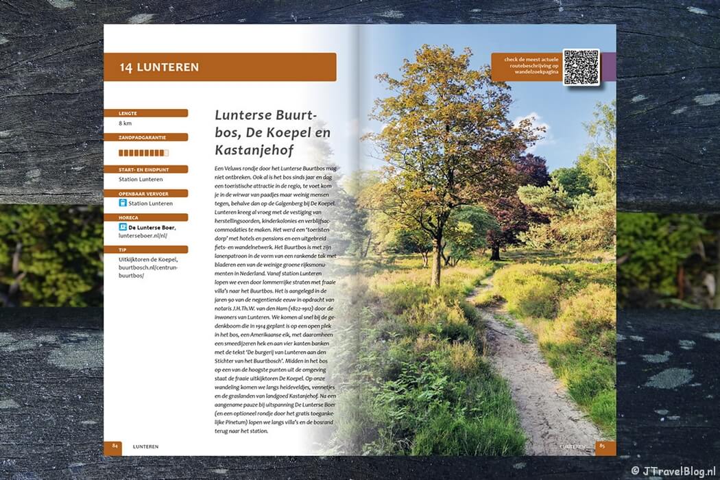 Een voorbeeld van een wandeling in de wandelgids 'Veluwse rondjes' van Uitgeverij Gegarandeerd Onregelmatig