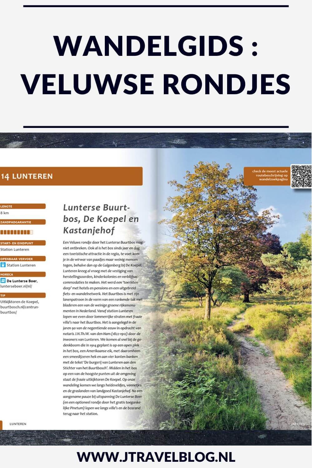De wandelgids 'Veluwse Rondjes' is een wandelgids met 20 overzichtelijke wandelingen van 7 tot 10 kilometer door de bossen, over uitgestrekte heidevelden en zandverstuivingen op de Veluwe. De 20 korte Veluwe-routes hebben 95% zandpadgarantie. Wandel je mee? #veluwe #wandelgids #veluwserondjes #wandelen #gegarandeerdonregelmatig #jtravelblog #jtravel