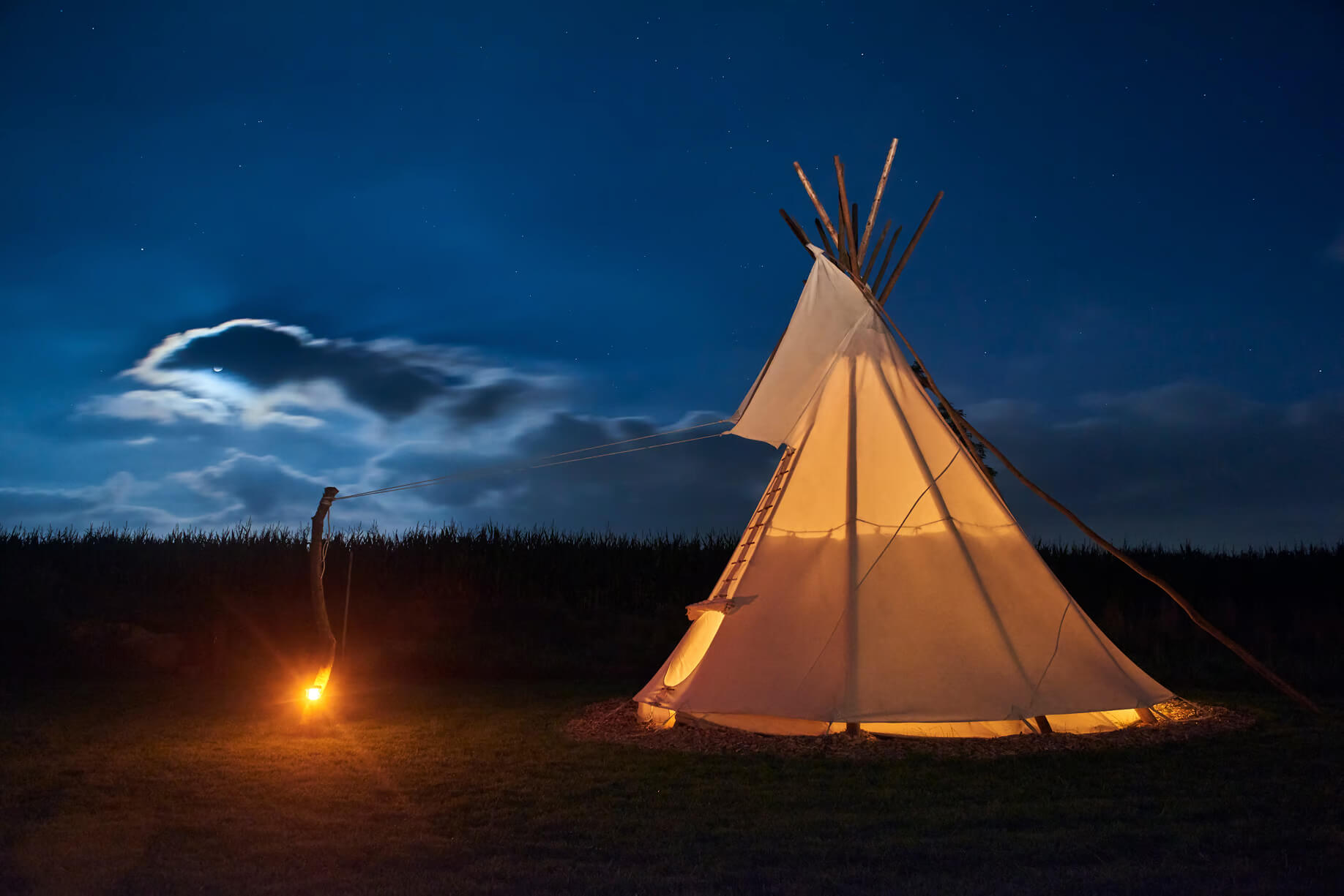 Overnachten in een tipitent of op een glamping : een tipitent in Siegerwoude – Friesland