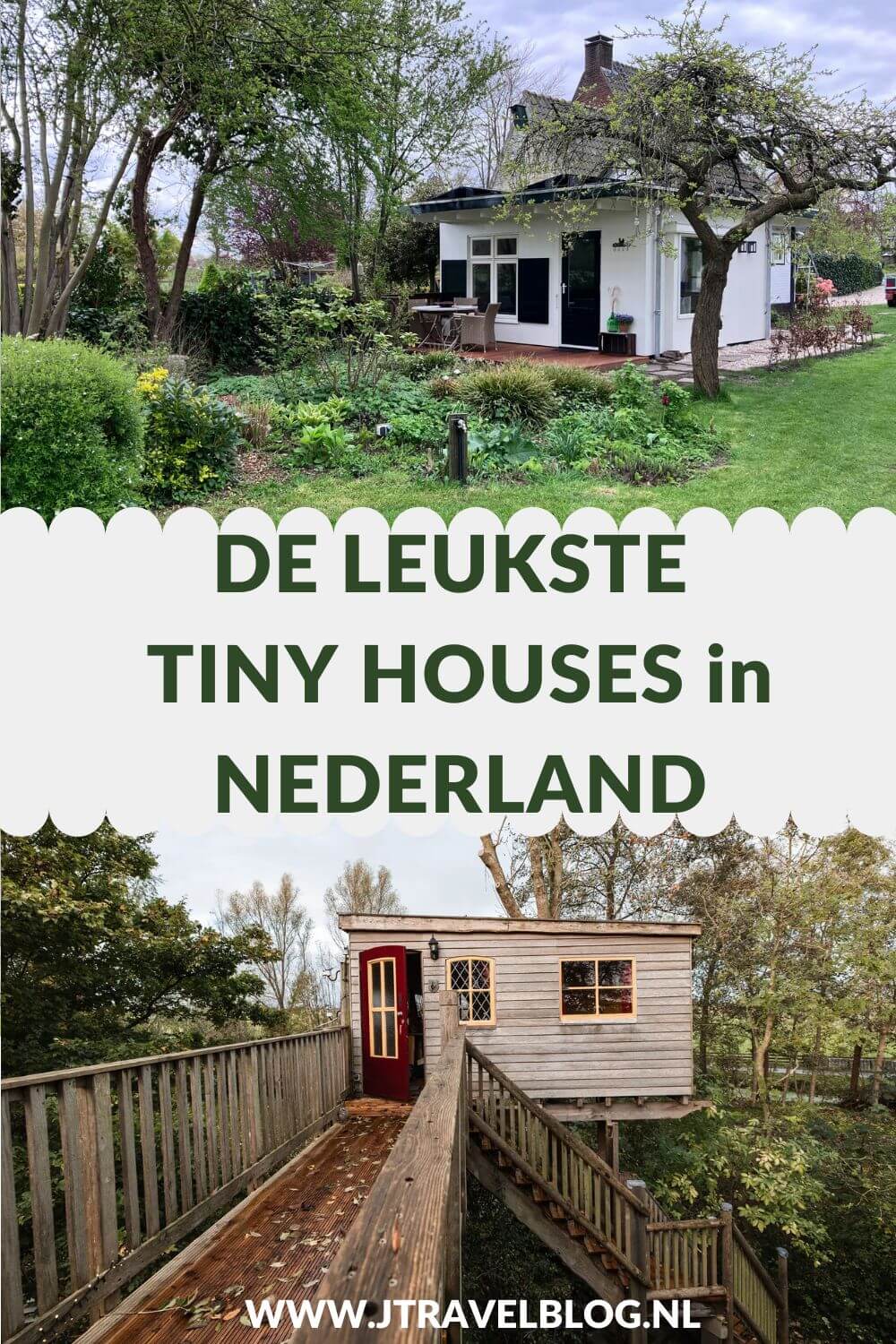 Tiny houses zijn kleine accommodaties waar je kunt wonen of verblijven tijdens je vakantie. In deze blog heb ik de leukste tiny houses in Nederland waar je kunt overnachten op een rijtje gezet. #tinyhouse #accommodatie #jtravelblog #jtravel