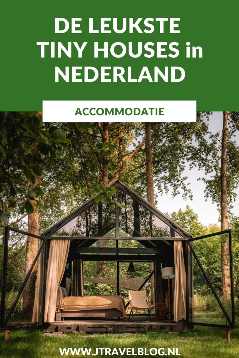 Tiny houses zijn kleine accommodaties waar je kunt wonen of verblijven tijdens je vakantie. In deze blog heb ik de leukste tiny houses in Nederland waar je kunt overnachten op een rijtje gezet. #tinyhouse #accommodatie #jtravelblog #jtravel