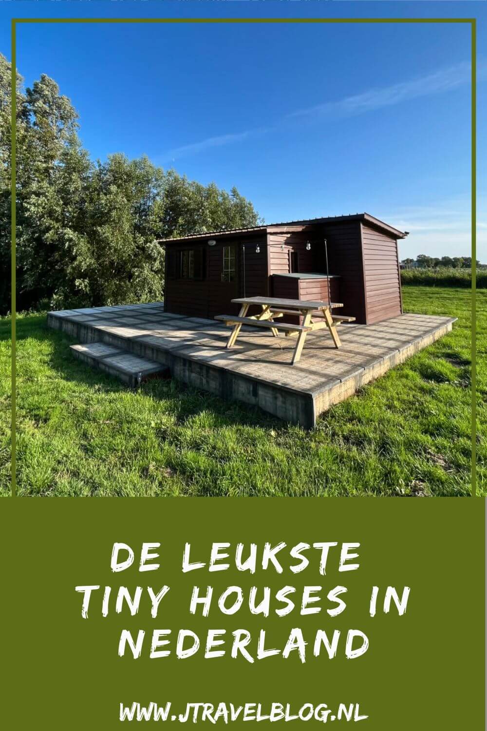 Tiny houses zijn kleine accommodaties waar je kunt wonen of verblijven tijdens je vakantie. In deze blog heb ik de leukste tiny houses in Nederland waar je kunt overnachten op een rijtje gezet. #tinyhouse #accommodatie #jtravelblog #jtravel