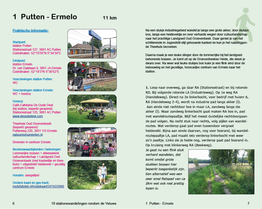 Een wandeling uit de wandelgids '18 stationswandelingen rondom de Veluwe' van Anoda Publishing