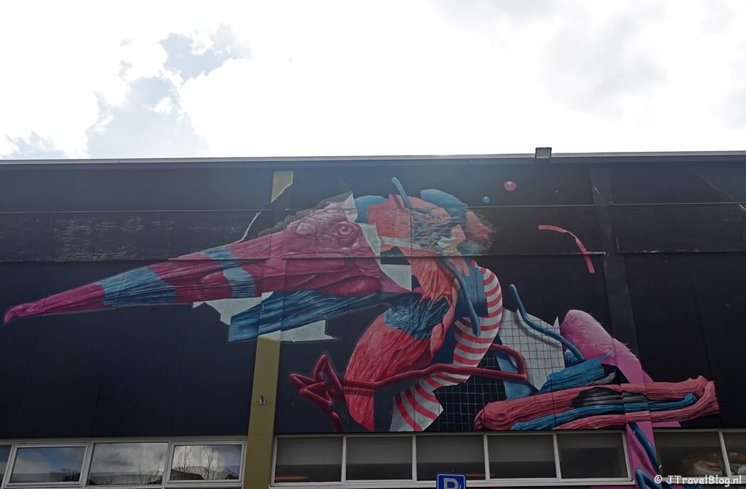 Street art van Joram Roukes tijdens mijn street art wandeling in Rotterdam-Noord