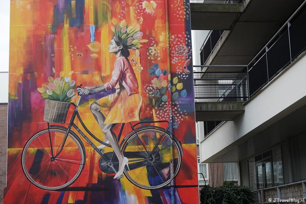 Street art van Juan Barco tijdens mijn street art wandeling in Rotterdam-Noord