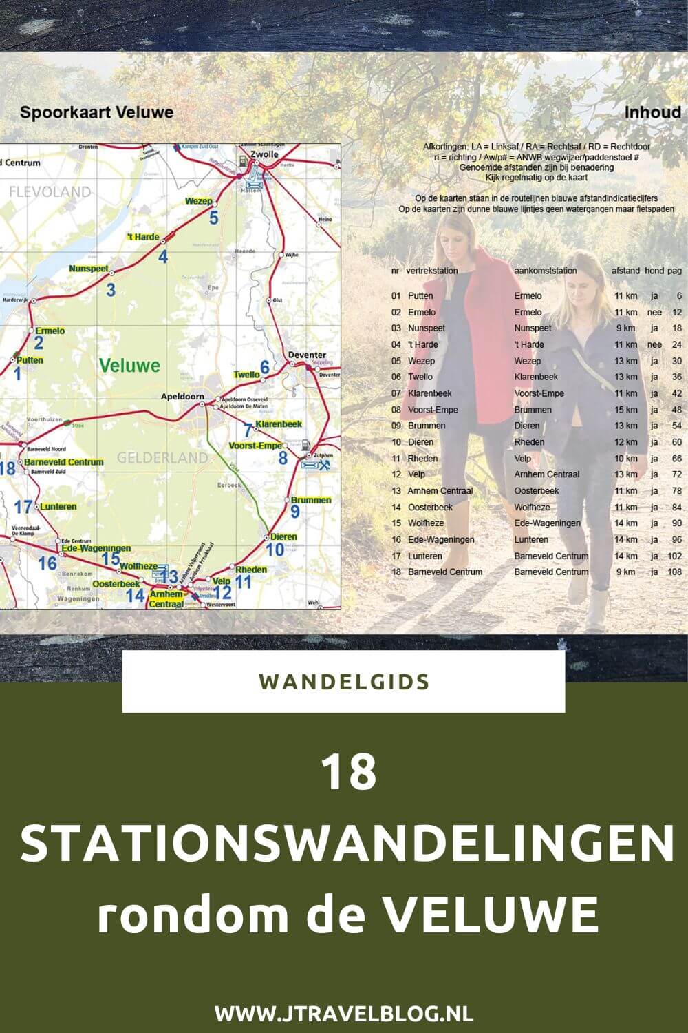 De wandelgids '18 stationswandelingen rondom de Veluwe' van Bart van der Schagt is een wandelgids met 18 wandelingen wandelingen van/naar en rondom treinstations aan de randen van de Veluwe met een lengte van tussen de 9 en 15 kilometer. Wandel je mee? #veluwe #stationswandelingen #wandelen #wandelgids #anoda #jtravel #jtravelblog
