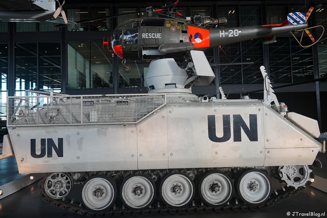UN tank in het Nationaal Militair Museum in Soesterberg