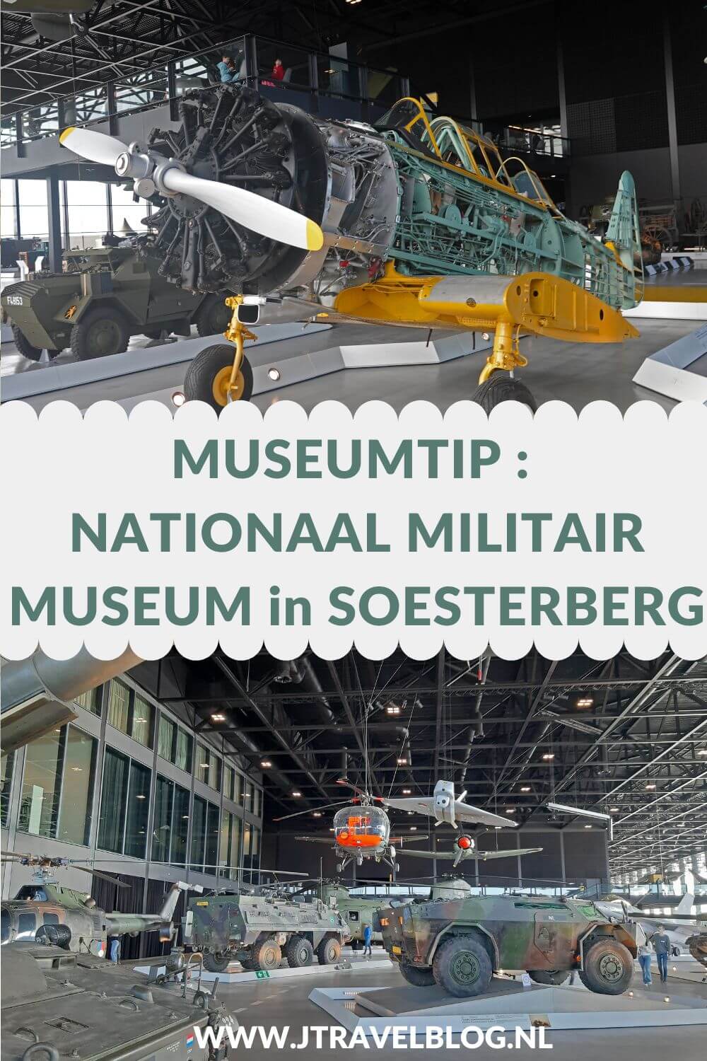 In het Nationaal Militair Museum wordt aandacht besteed aan de betekenis van de Nederlandse krijgsmacht in verleden, heden en toekomst. Je ziet voertuigen, vliegtuigen, uniformen, wapens en nog veel meer. Wat je in het Nationaal Militair Museum in Soesterberg allemaal kunt zien, lees je in deze blog. #nationaalmilitairmuseum #soesterberg #museum #museumkaart #jtravelblog #jtravel
