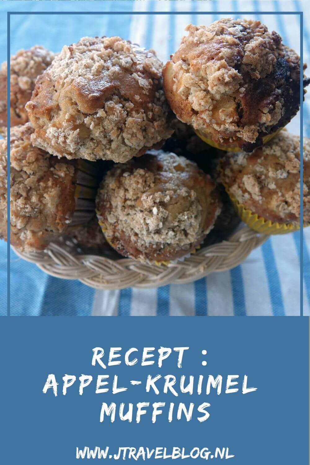 Ik heb een heerlijk recept voor je gemaakt: appel-kruimel muffins. Makkelijk en snel te maken. Eet smakelijk. Hier lees je hoe je dit recept zelf kunt maken. #recept #appelkruimelmuffins #muffins #jtravelblog #jtravel