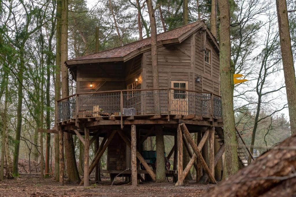 Overnachten in een boomhut in Nederland : Boomhut in Drouwenerzand - Drenthe