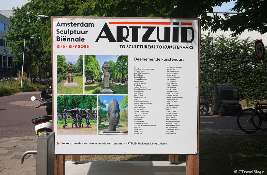 Informatiebord ARTZUID 2025 in Amsterdam