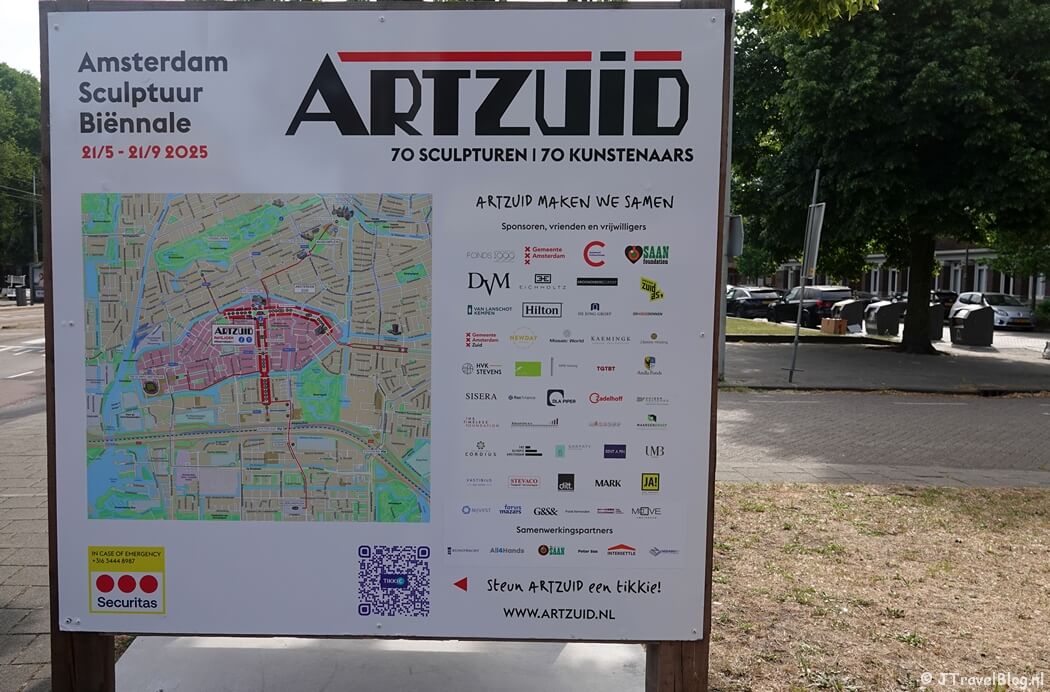 Informatiebord ARTZUID 2025 in Amsterdam