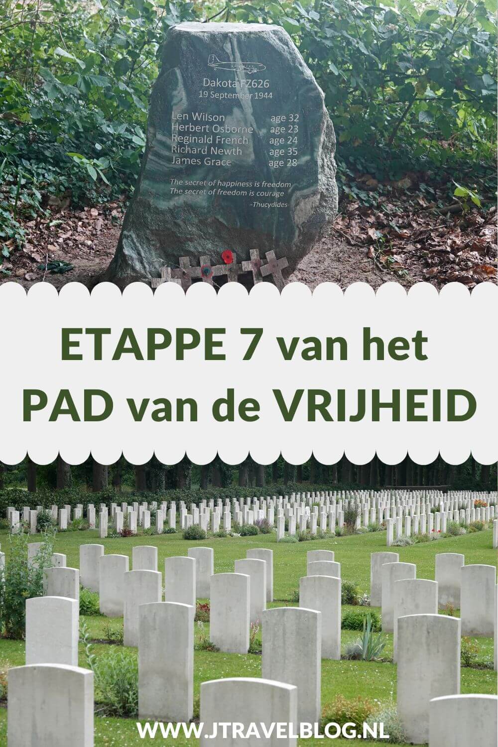 Een verslag van etappe 7 van het Pad van de Vrijheid. Deze zevende etappe loopt rond Oosterbeek over een afstand van 12 kilometer. Mijn belevenissen en mijn route lees je in deze blog. Loop je mee? #padvandevrijheid #etappe7 #oosterbeek #geschiedenis #tweedewereldoorlog #wandelen #hiken #jtravelblog #jtravel