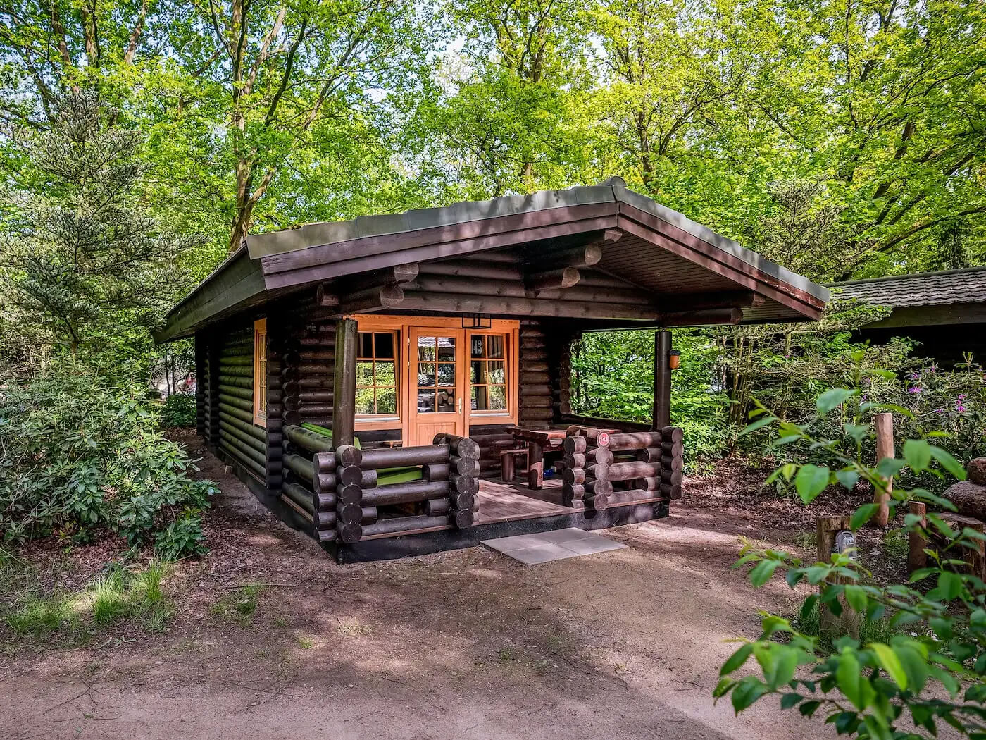 De leukste boshuisjes in Nederland : Blokhut in Hilvarenbeek - Noord-Brabant