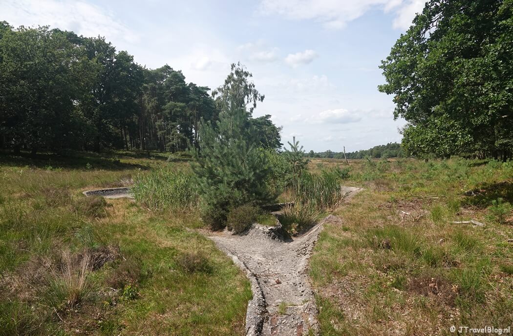 Een watergeul tijdens de wandeling van de Groene Wissel Vierhouten