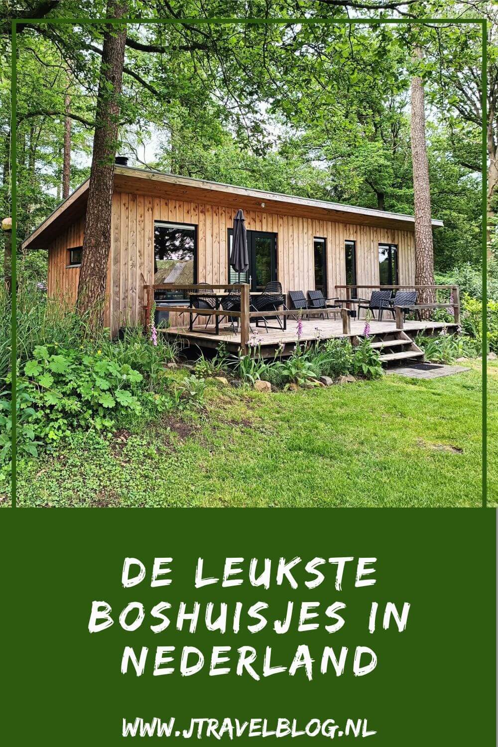 Een boshuisje is een vakantiehuis dat in een bosrijke omgeving ligt. Andere benamingen zijn natuurhuisje, boswoning, boschalet of boshut. Boshuisjes zijn zeer geschikt voor natuurliefhebbers, wandelaars en rustzoekers. Ik heb een aantal boshuisjes in Nederland voor je op een rijtje gezet. #boshuisje #accommodatie #jtravelblog #jtravel