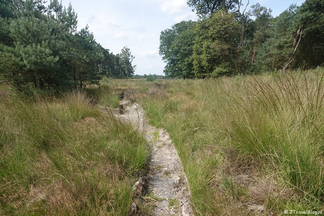 Een watergeul tijdens de wandeling van de Groene Wissel Vierhouten