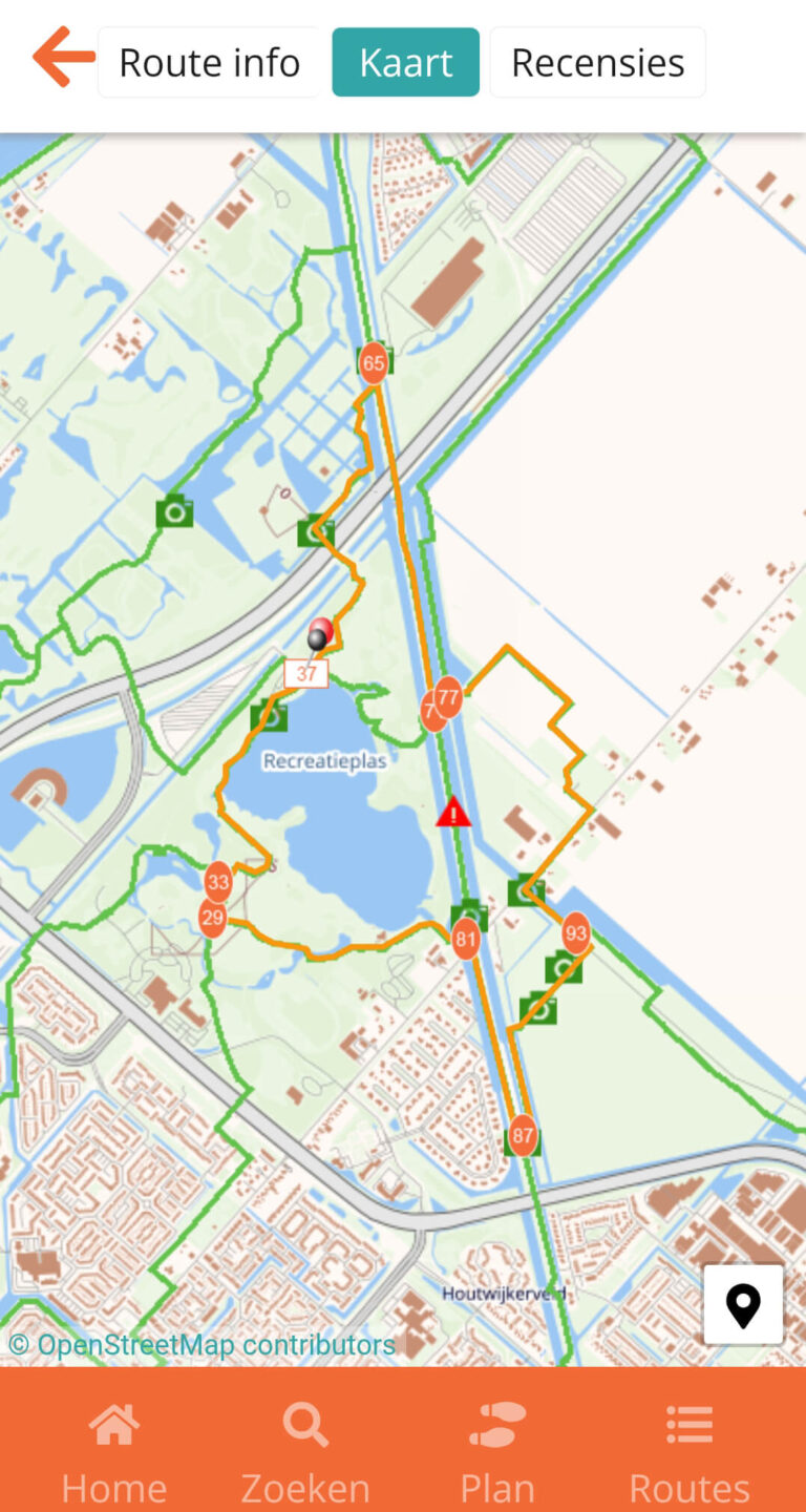 De Plesmanroute in Hoofddorp van Wandelnetwerk Noord-Holland