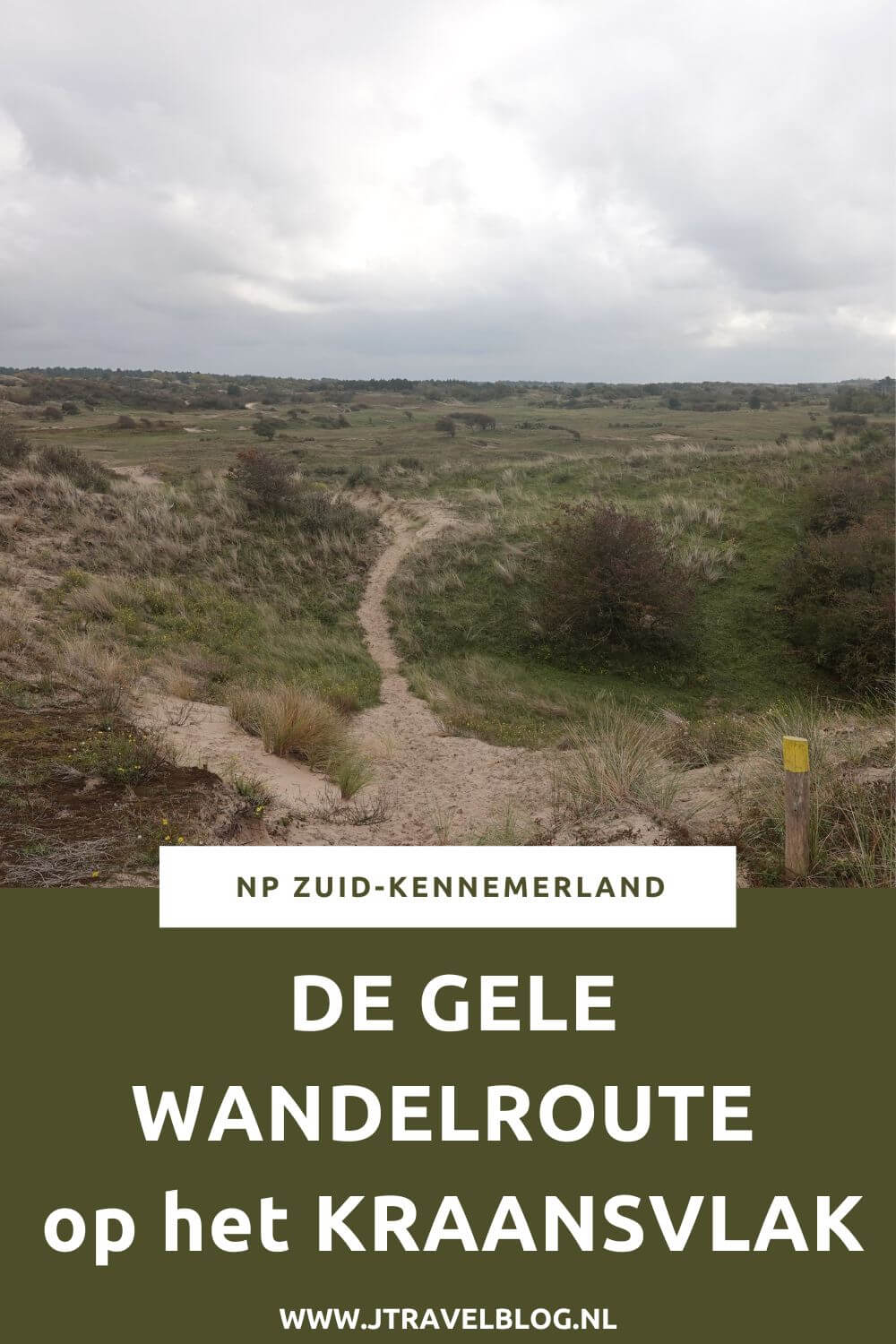 Ik liep de gele wandelroute vanaf ingang Wurmenveld in Nationaal park Zuid-Kennemerland, op zoek naar wisenten, Deze wandeling maak ik aan de hand van de gele routepaaltjes op het Kraansvlak. Mijn route en de achtergronden lees je in deze blog. #nationaalparkzuidkennemerland #ingangwurmenveld #wandelen #jtravelblog #jtravel