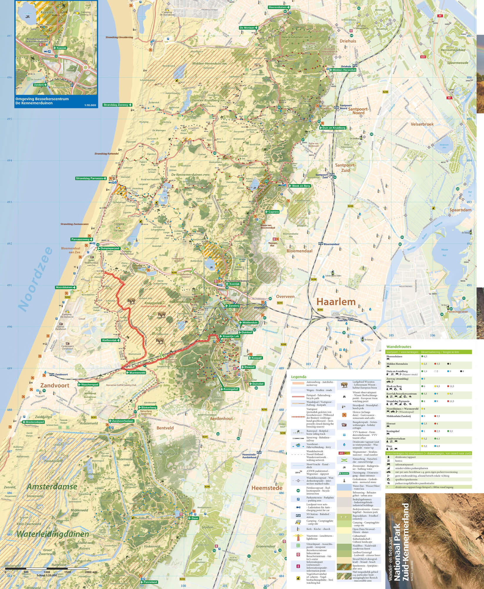 Plattegrond Nationaal Park Zuid-Kennemerland
