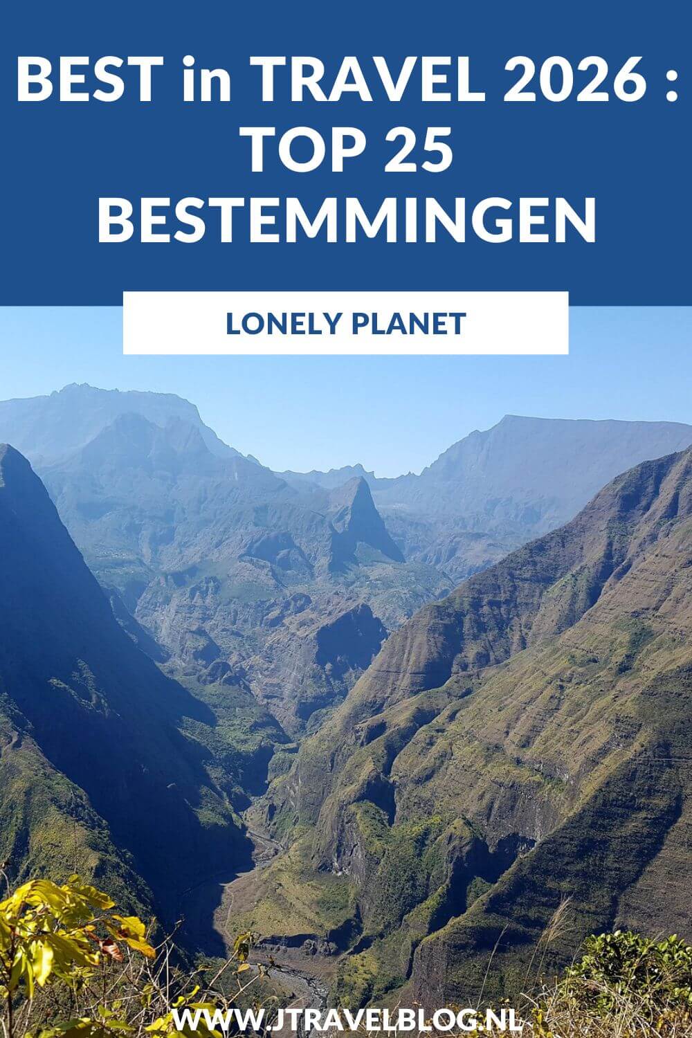 Elk jaar verschijnt eind oktober de Lonely Planet's Best in Travel. Deze lijst is dit jaar onderverdeeld in een top 25 beste bestemmingen en een top 25 beste ervaringen. In deze blog geef ik je een dosis reisinspiratie met de Lonely Planetโs Best in Travel 2026 : de 25 beste bestemmingen, #lonelyplanet #bestintravel2026 #reisinspiratie #jtravelblog #jtravel