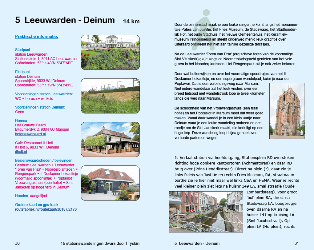 Een wandeling uit de wandelgids ’15 stationswandelingen dwars door Fryslân’ van Anoda Publishing